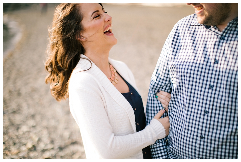 whytecliff park west vancouver engagement photo couple laughing