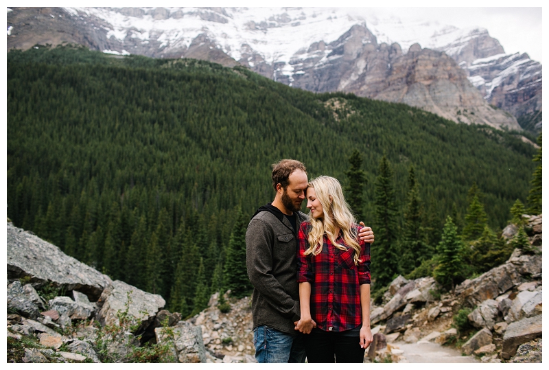 moraine lake, banff national park engagement photographer